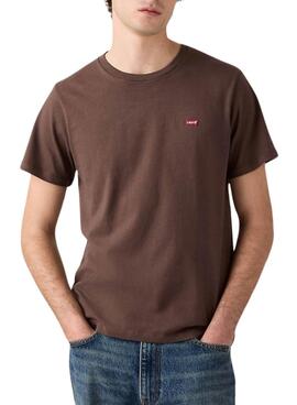 T-Shirt Levis Original Housemark braun für Herren