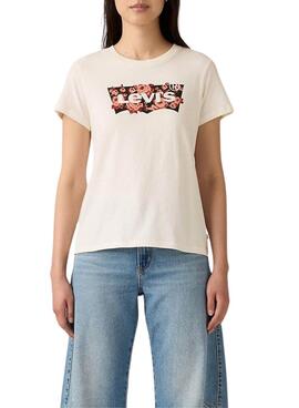 Levis Perfect beige rosa T-Shirt für Damen