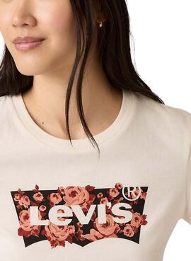 Levis Perfect beige rosa T-Shirt für Damen