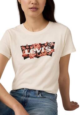 Levis Perfect beige rosa T-Shirt für Damen