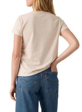Levis Perfect beige T-Shirt für Damen