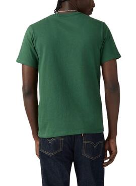 T-Shirt Levis Original Housemark grün für Herren