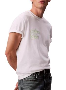 Calvin Klein T-Shirt weißer Kreis für Herren.
