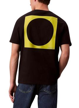 T-Shirt Calvin Klein schwarzer Kreis für Herren
