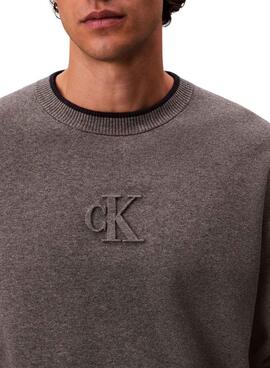 Pullover Calvin Klein Logo Grau für Herren