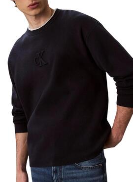 Calvin Klein Logo Marine Pullover für Herren