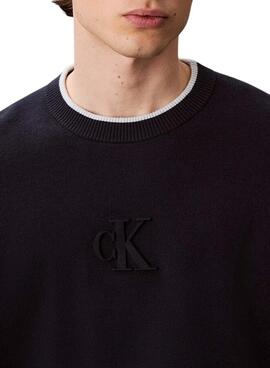 Calvin Klein Logo Marine Pullover für Herren