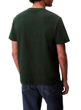 T-shirt Calvin Klein Monologo grün für Herren