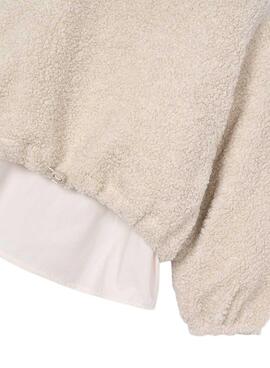 Pullover Mayoral kombiniertes Lammfell beige für Mädchen