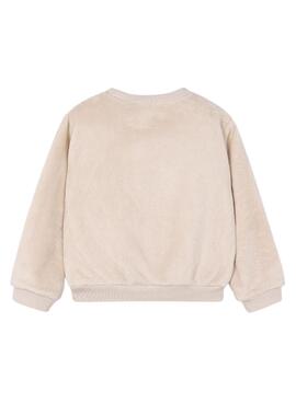 Sweatshirt Mayoral mit Blumenmuster in Beige für Mädchen.