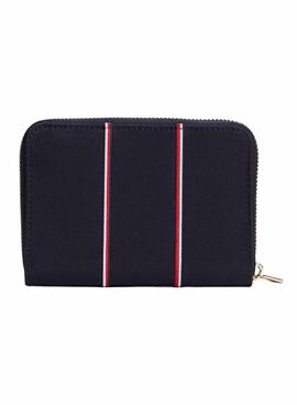 Brieftasche Tommy Hilfiger Icon Corporative Marine für Damen