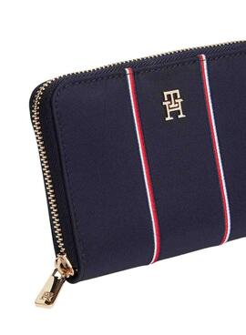 Brieftasche Tommy Hilfiger Icon Corporative Marine für Damen