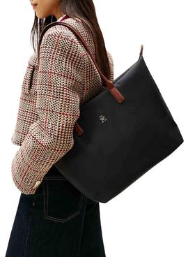 Handtasche Tommy Hilfiger Tote Popette Schwarz für Damen