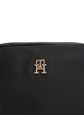 Handtasche Tommy Hilfiger Umhängetasche Popette Schwarz für Damen