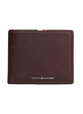 Brieftasche aus faltbarem Leder von Tommy Hilfiger Corporate mit brauner Geldbörse für Herren