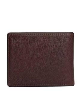 Brieftasche aus faltbarem Leder von Tommy Hilfiger Corporate mit brauner Geldbörse für Herren