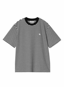 T-Shirt Carhartt Verner gestreift in Rosa und Schwarz für Damen