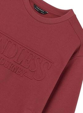 Sweatshirt von Mayoral ohne Kapuze in Burgunderrot für Jungen