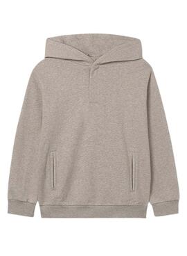 Kapuzenpullover Mayoral mit Knopfleiste in Beige für Jungen
