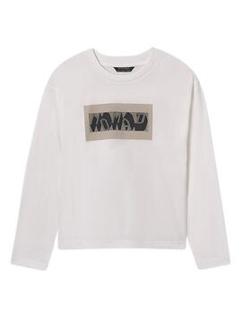 T-Shirt Mayoral mit Relief Nomad in Weiß für Jungen
