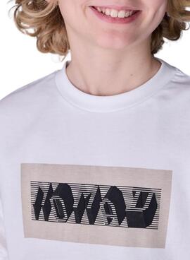 T-Shirt Mayoral mit Relief Nomad in Weiß für Jungen