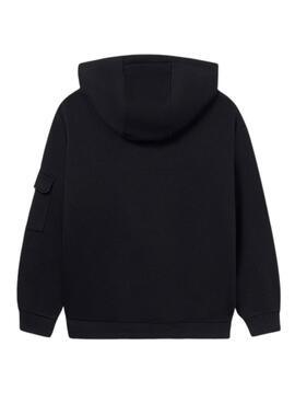 Kapuzenpullover Mayoral mit schwarzem Kontrast für Jungen.