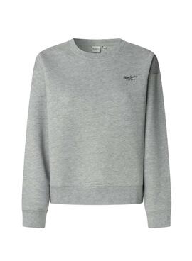 Sweatshirt Pepe Jeans Babi Rundhalsausschnitt grau für Damen