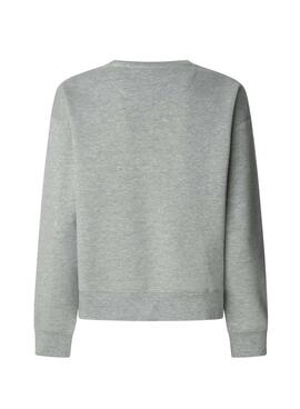 Sweatshirt Pepe Jeans Babi Rundhalsausschnitt grau für Damen