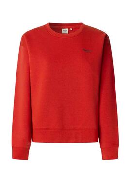 Sweatshirt Pepe Jeans Babi Rundhalsausschnitt Rot für Damen