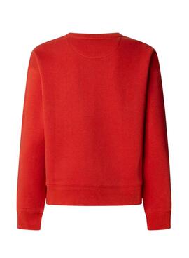 Sweatshirt Pepe Jeans Babi Rundhalsausschnitt Rot für Damen
