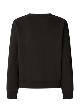 Sweatshirt Pepe Jeans Baddy rundem Halsausschnitt in Schwarz für Damen.