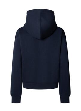 Sweatshirt Pepe Jeans Baddy mit Kapuze in Marineblau für Damen
