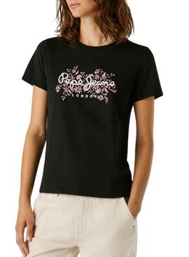 T-shirt Pepe Jeans Bero Schwarz für Damen