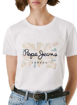 T-shirt Pepe Jeans Babu weiß für Damen.