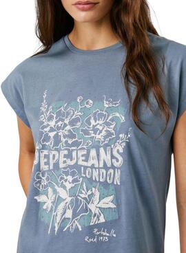 T-Shirt Pepe Jeans Bernice blau für Damen