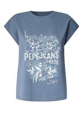 T-Shirt Pepe Jeans Bernice blau für Damen
