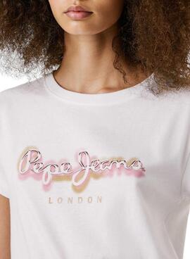 T-shirt Pepe Jeans Becky weiß für Damen