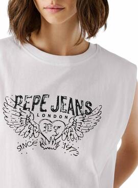 T-shirt Pepe Jeans Bertha weiß für Damen