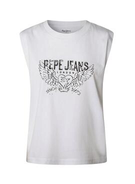 T-shirt Pepe Jeans Bertha weiß für Damen