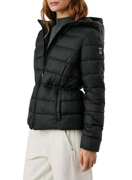 Daunenmantel Pepe Jeans Sally lang schwarz für Damen