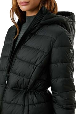 Daunenmantel Pepe Jeans Sally lang schwarz für Damen