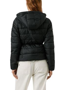 Daunenmantel Pepe Jeans Sally lang schwarz für Damen