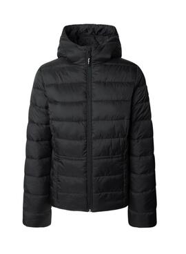 Daunenmantel Pepe Jeans Sally lang schwarz für Damen