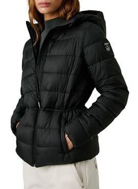 Daunenmantel Pepe Jeans Sally lang schwarz für Damen