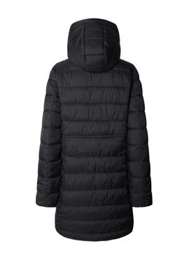 Daunenjacke Pepe Jeans Sally lang schwarz für Damen.
