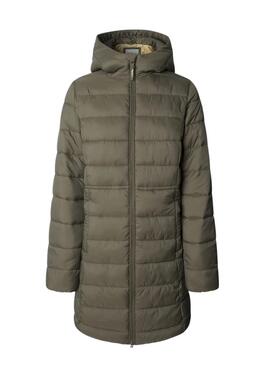 Daunenjacke Pepe Jeans Sally lang grün für Damen