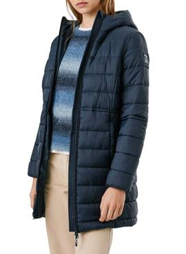 Daunenjacke Pepe Jeans Sally lang marineblau für Damen