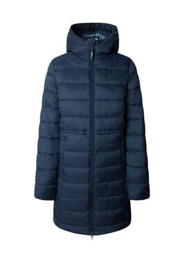 Daunenjacke Pepe Jeans Sally lang marineblau für Damen