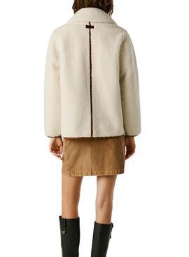 Jacke aus Lammfell von Pepe Jeans in Beige Truth für Damen