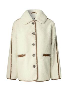 Jacke aus Lammfell von Pepe Jeans in Beige Truth für Damen